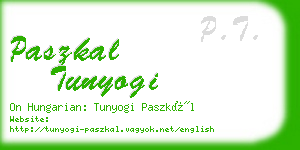 paszkal tunyogi business card